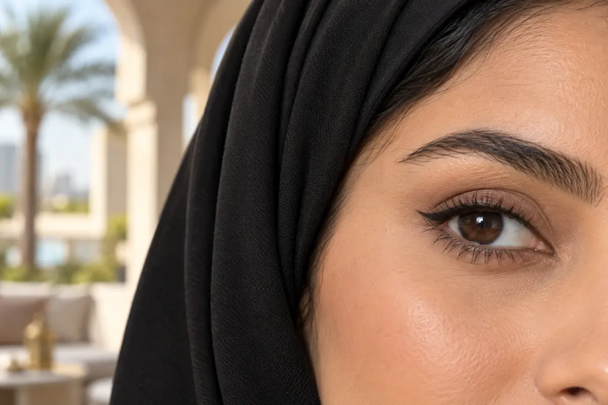 A short outer eyeliner extension stays close to the visible eyelid