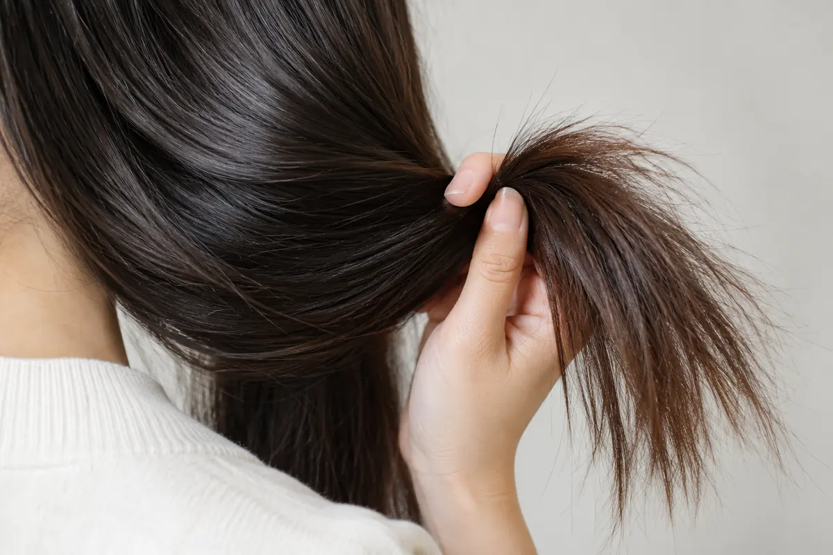 Hair roots and lengths shown as different care zones